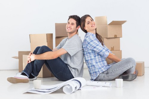 Organised house removals service in Lewisham with packing boxes