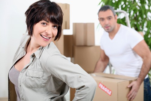 Professional Lewisham moving team packing household belongings