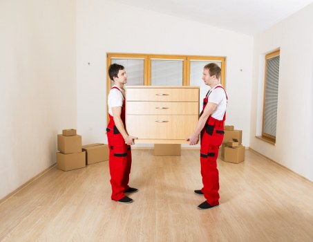 Packing and furniture handling for a home move